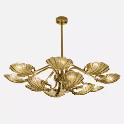 لوستر گرد کریستال صدف مدرن 90 نیرا