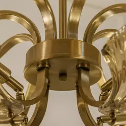 لوستر گرد کریستال صدف مدرن 90 نیرا