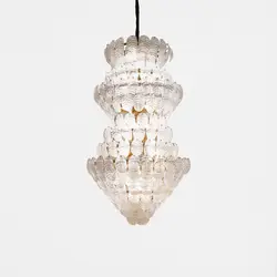 لوستر کریستال برگ طبقاتی نیرا