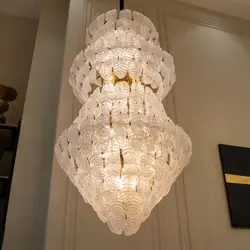 لوستر کریستال برگ طبقاتی نیرا