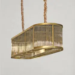 لوستر کریستال لوله ای خطی نیرا