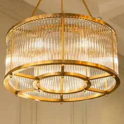 لوستر کریستال لوله ای دولاین 60 نیرا