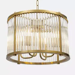 لوستر کریستال لوله ای گرد 40 نیرا