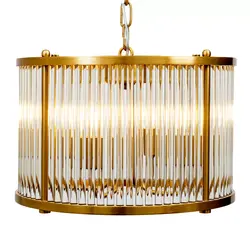 لوستر کریستال لوله ای گرد 40 نیرا