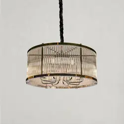 لوستر کریستال لوله ای گرد 60 نیرا