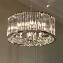 لوستر کریستال لوله ای گرد 60 نیرا