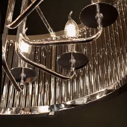 لوستر کریستال لوله ای گرد 60 نیرا