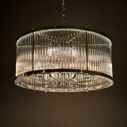 لوستر کریستال لوله ای گرد 60 نیرا