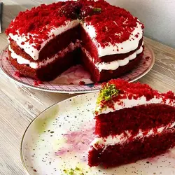 کیک ردولوت تکه ای