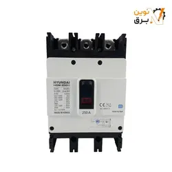 کليد اتوماتیک قابل تنظیم سه پل 250 آمپر هیوندای الکتریک 38KA مدل HGM250H-F