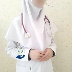 مقنعه سفید پزشکی برند خضرا