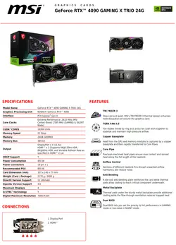 کارت گرافیک MSI RTX4090 GAMING X TRIO 24G