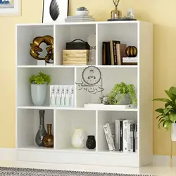 قفسه کتابخانه چوبی ساده مدل رادیو یک اُدون چوب