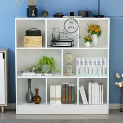 قفسه کتابخانه چوبی ساده مدل رادیو یک اُدون چوب