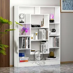 کتابخانه چوبی مدل ماهان رنگ سفید اُدون چوب