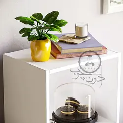 قفسه کتابخانه ساده سه طبقه اُدون چوب