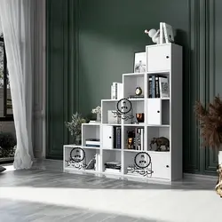 کتابخانه پلکان مدل ملیکا اُدون چوب