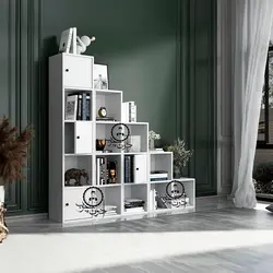 کتابخانه پلکان مدل ملیکا اُدون چوب