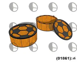 طرح جعبه کادو توپ فوتبال