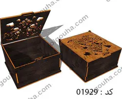 طرح لیزر جعبه کادو متوسط