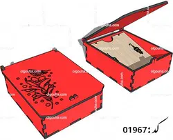 طرح لیزر جعبه جواهرات نیم ست