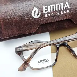 عینک طبی زنانه اما مدل 1012 قهوه ای شاین دار