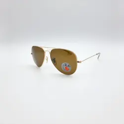 عینک آفتابی ریبن پلاریزه مدل 3026 فریم طلایی شیشه قهوه ای