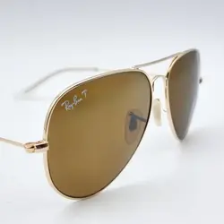 عینک آفتابی ریبن پلاریزه مدل 3026 فریم طلایی شیشه قهوه ای