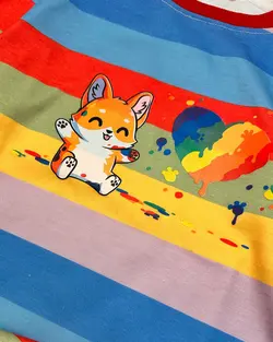 بلوز تک طرح روباه و رنگین کمان