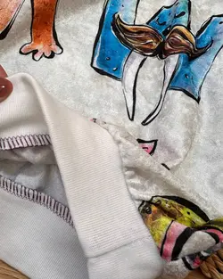 بلوز شلوار مخمل طرح حروف