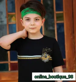 بلوز تک مشکی محرمی با طرح زیبای علمدار