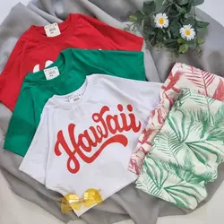 کراپ شلوار بگ طرح هاوایی