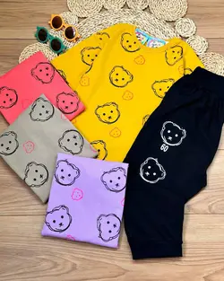 تیشرت شلوارک اسپرت طرح خرسی