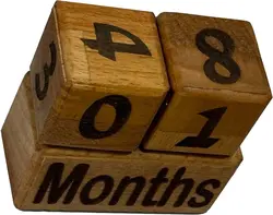 تقویم گاه شمار چوبی مکعبی راش