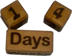 تقویم گاه شمار چوبی مکعبی راش