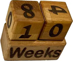 تقویم گاه شمار چوبی مکعبی راش