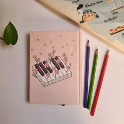 دفتر پالتویی خط دار طرح پیانو کد ۱۹۱