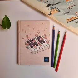 دفتر پالتویی خط دار طرح پیانو کد ۱۹۱