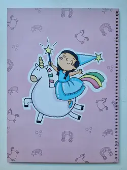 دفتر آ۴/ آلبوم ۱۸*۱۳ طرح یونی کورن صورتی کد ۷۹