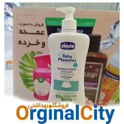 شامپو بدن کودک چیکو حاوی عصاره پنبه و گلیسیرین گیاهی500میل