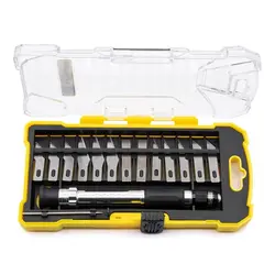 کاتر قلمی بدنه فلزی به همراه 13 تیغ یدک RDEER