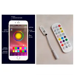 کنترلر و درایور LED RGB بلوتوثی با ریموت 24 کلید IR