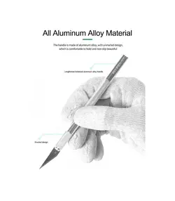 کاتر قلمی فلزی برند GALAXY دارای 5 تیغه یدک