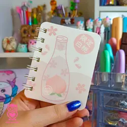 دفترچه یادداشت سیمی فانتزی با طرح بطری هلو