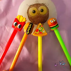 روان نویس فانتزی فست فود (پیتزا، سیب زمینی، همبرگر، هات داگ)