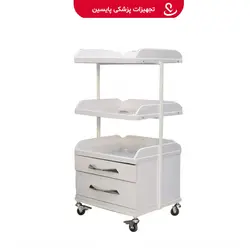 ترالی مطب دو کشو - پایسین - تجهیزات پزشکی مصرفی