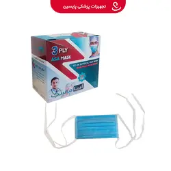 ماسک سه لایه جراحی بنددار ۱۰۰ عددی - پایسین - تجهیزات پزشکی مصرفی