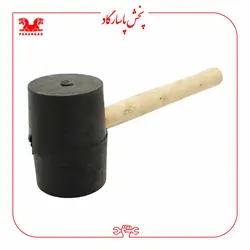 چکش لاستیکی دسته چوبی بزرگ