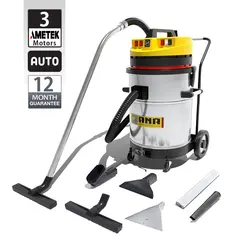 جاروبرقی صنعتی آب و خاک سه موتوره اتوماتیک آنا الکتروموتور AMETEK چین – مدل P83WD eco