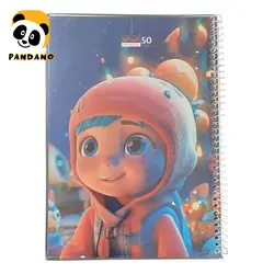 دفتر 50 برگ فنری مجلد فانتزی طرح انیمیشن دخترانه